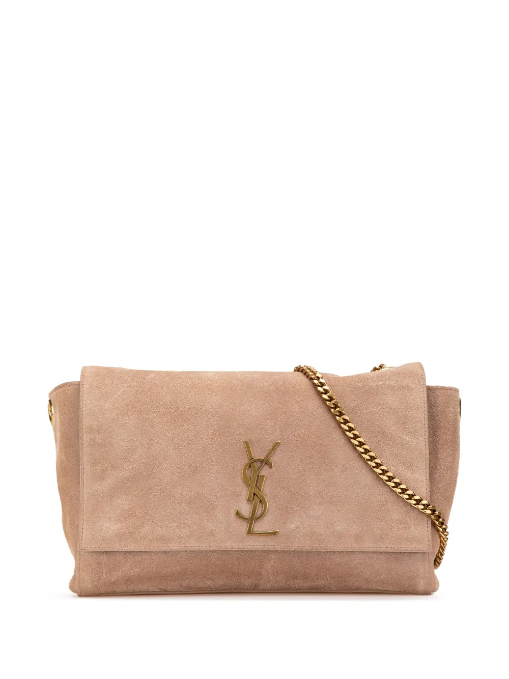 Saint Laurent Pre-Owned 2022 Medium Smooth Calfskin and Suede Reversible Kate crossbody bag | Brown | Image 1