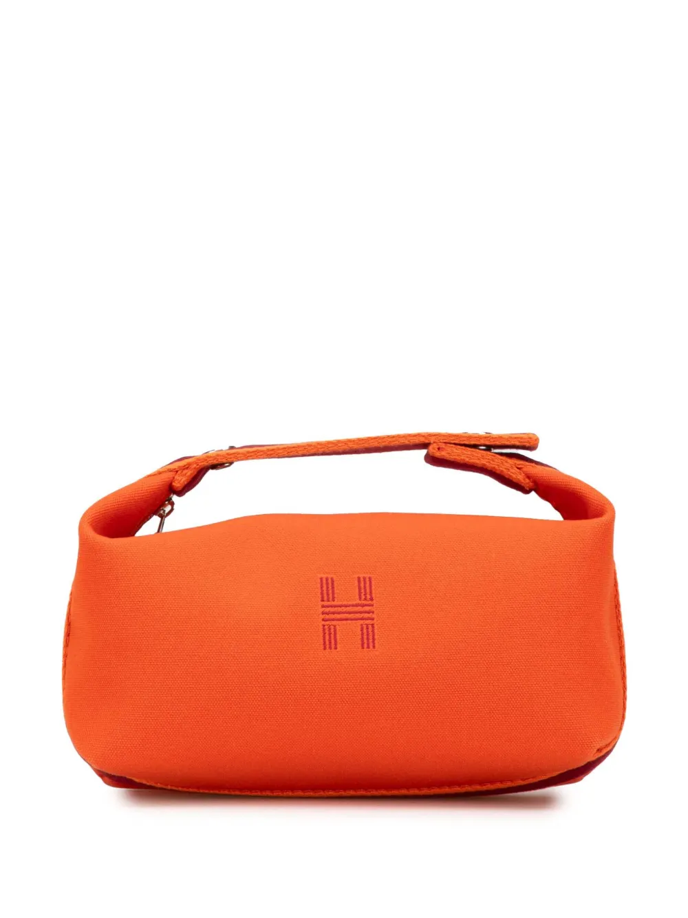 Hermès Pre-Owned 2012-2024 Small Toile Bride A Brac vanity bag - オレンジ Hermès Pre-Owned 2012-2024 Small Toile Bride A Brac vanity bag - オレンジ