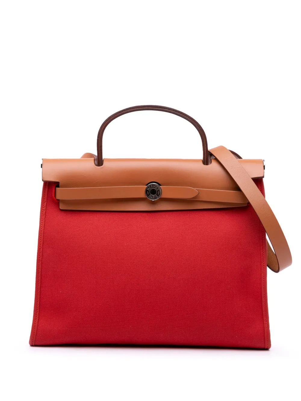 Hermès Pre-Owned 2016 Toile Herbag Zip 31 satchel - オレンジ Hermès Pre-Owned 2016 Toile Herbag Zip 31 satchel - オレンジ
