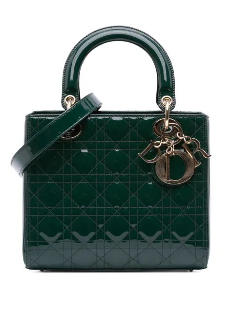 Christian Dior Pre-Owned 2020 Medium Patent Cannage Lady Dior satchel