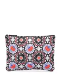 CHANEL Pre-Owned 2014-2015 Paris Dubai Medium Printed Canvas Cosmetic Case clutch bag - White