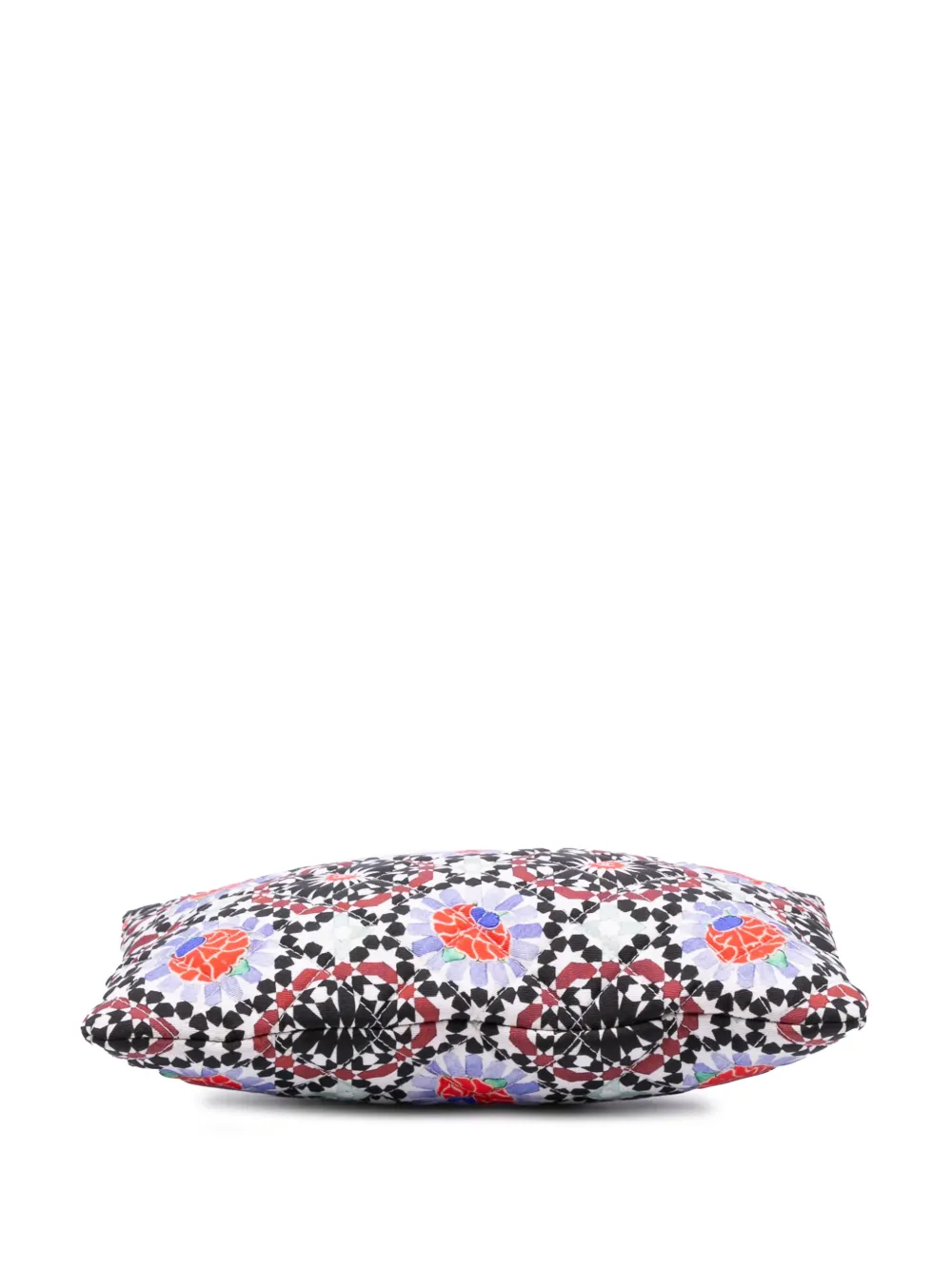 Pre-owned Chanel 2014-2015 Paris Dubai Medium Printed Canvas Cosmetic Case Clutch Bag