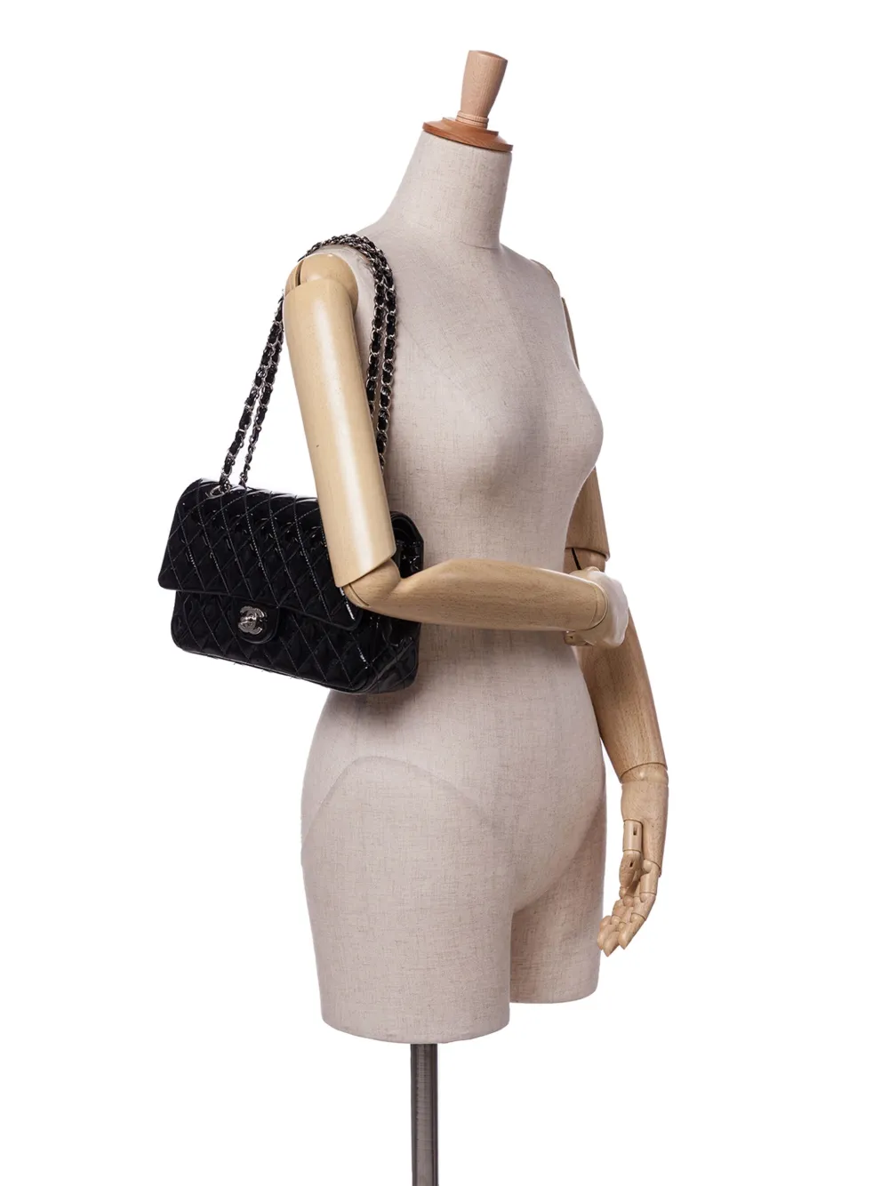 CHANEL Pre-Owned 2014-2015 Medium Classic Patent Double Flap shoulder bag | Pre-Owned | Image 2