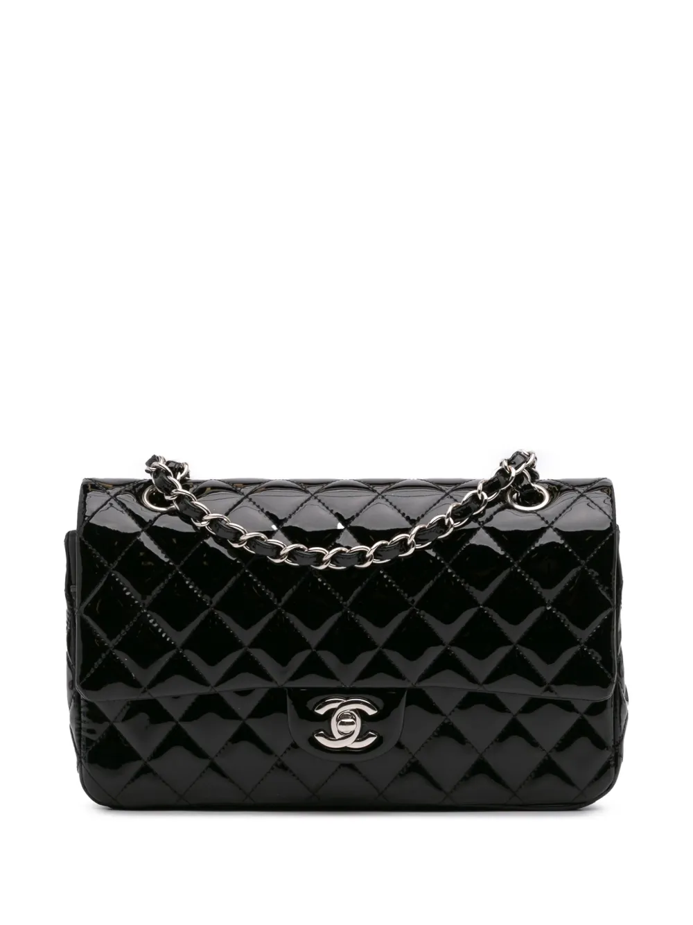 CHANEL Pre-Owned 2014-2015 Medium Classic Patent Double Flap shoulder bag | Black | Image 1