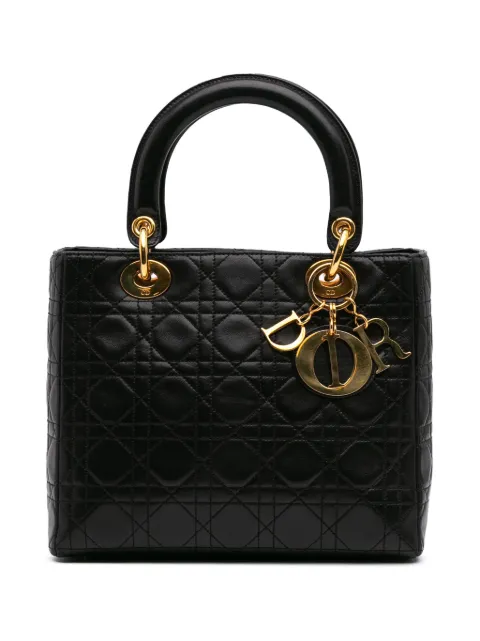 Christian Dior Pre-Owned شنطة 'لادي ديور' متوسطة جلد بحمالة كتف 1997