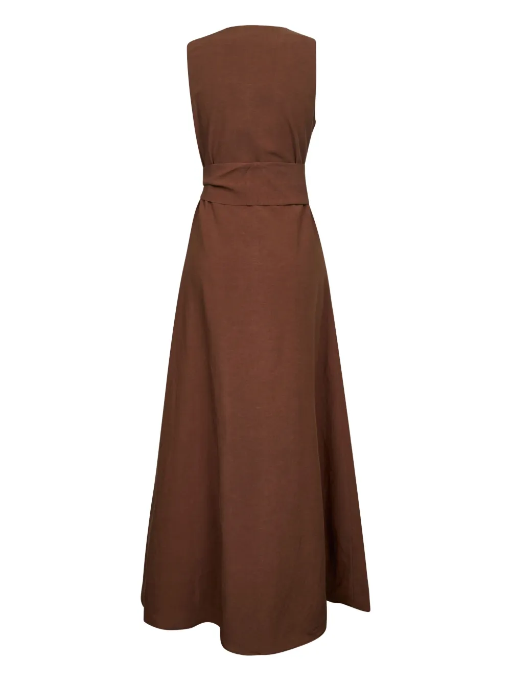 Blanca Vita Popeline midi-jurk - Bruin