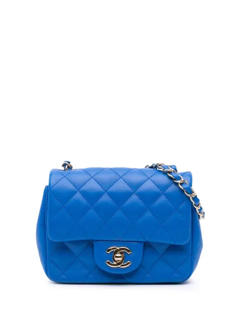 CHANEL Pre-Owned 2015-2016 Mini Square Classic Lambskin Single Flap crossbody bag
