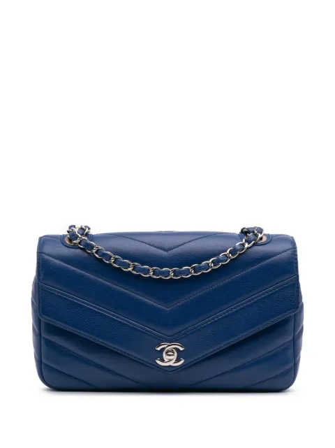 CHANEL Pre-Owned bolsa de hombro Flap mediana de piel caviar con fecha 2017-2018