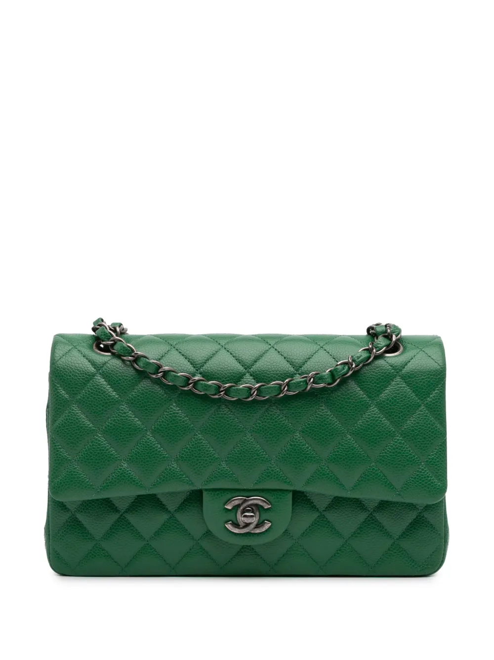 CHANEL Pre-Owned 2015-2016 Medium Classic Caviar Double Flap shoulder CHANEL Pre-Owned 2015-2016 Medium Classic Caviar Double Flap shoulder