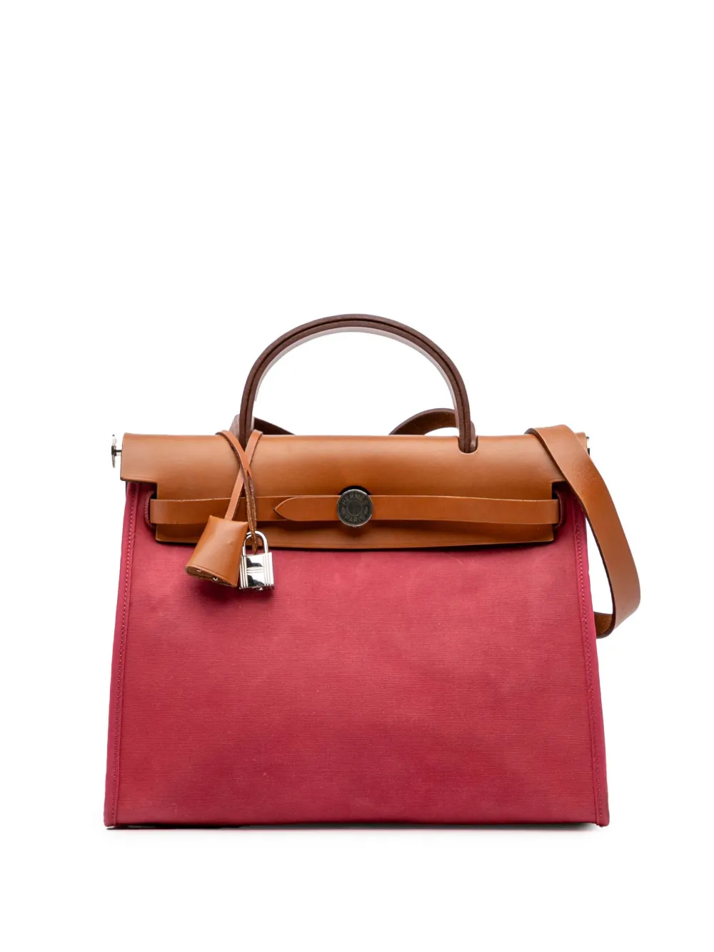 Hermès Pre-Owned 2015 Toile Herbag Zip 31 satchel - ピンク Hermès Pre-Owned 2015 Toile Herbag Zip 31 satchel - ピンク