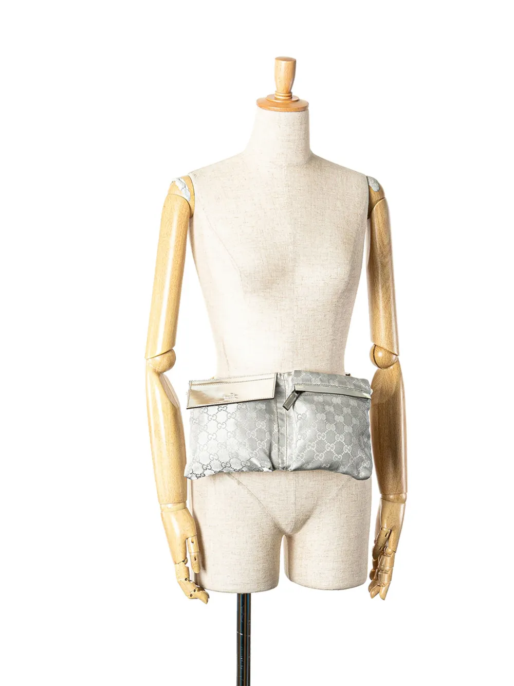 Gucci Pre-Owned 2000-2015 GG Canvas Web Double Pocket belt bag | Pre-Owned | Image 2