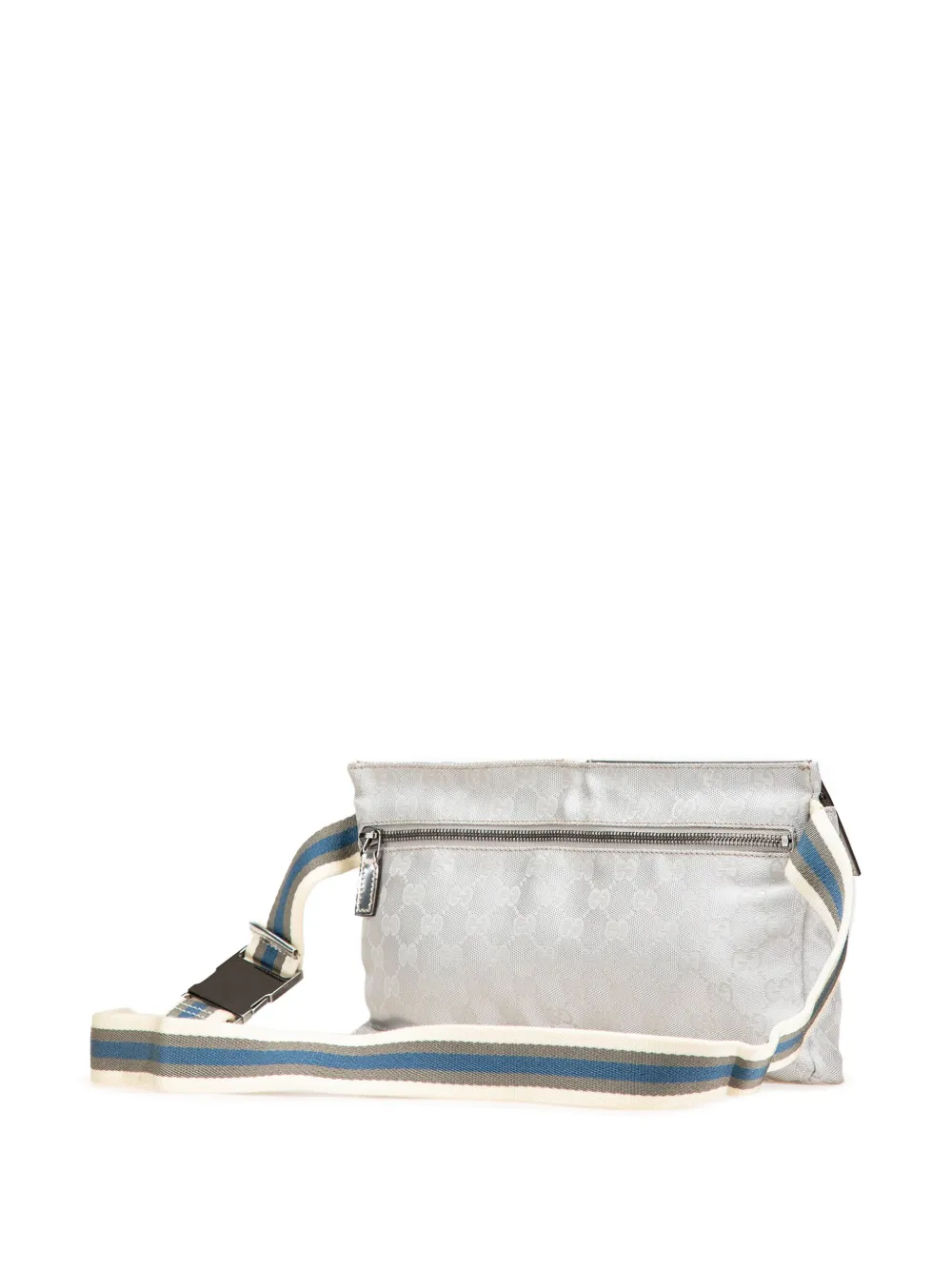 Pre-owned Gucci 2000-2015 Gg Canvas Web Double Pocket Belt Bag