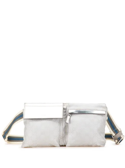 Gucci Pre-Owned 2000-2015 GG Canvas Web Double Pocket belt bag