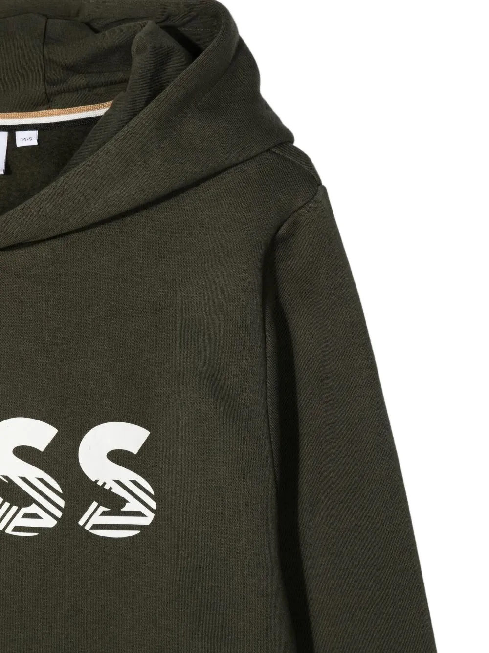 BOSS Kidswear Hoodie met logoprint Groen