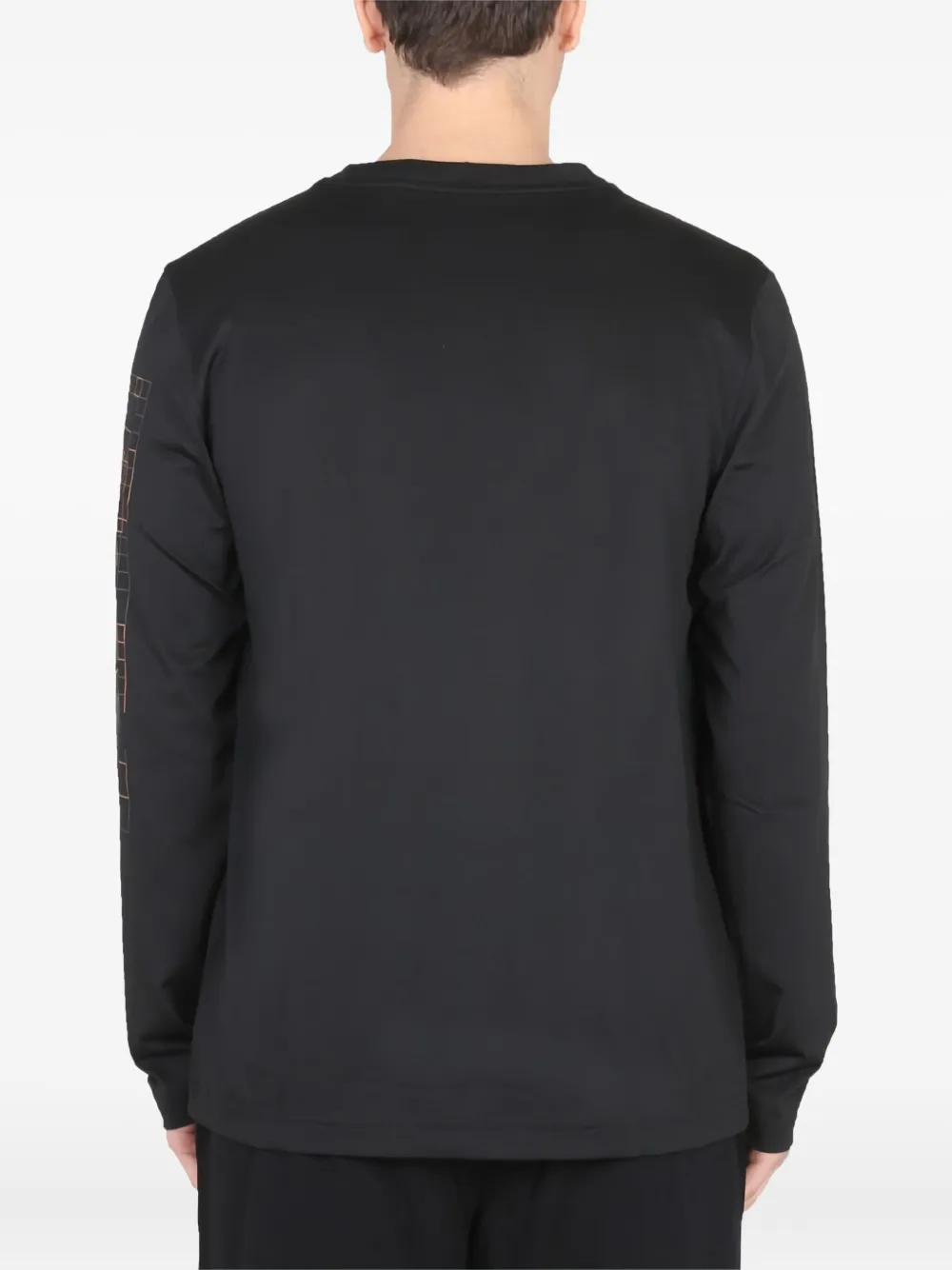 BOSS logo-print long-sleeve T-shirt Zwart