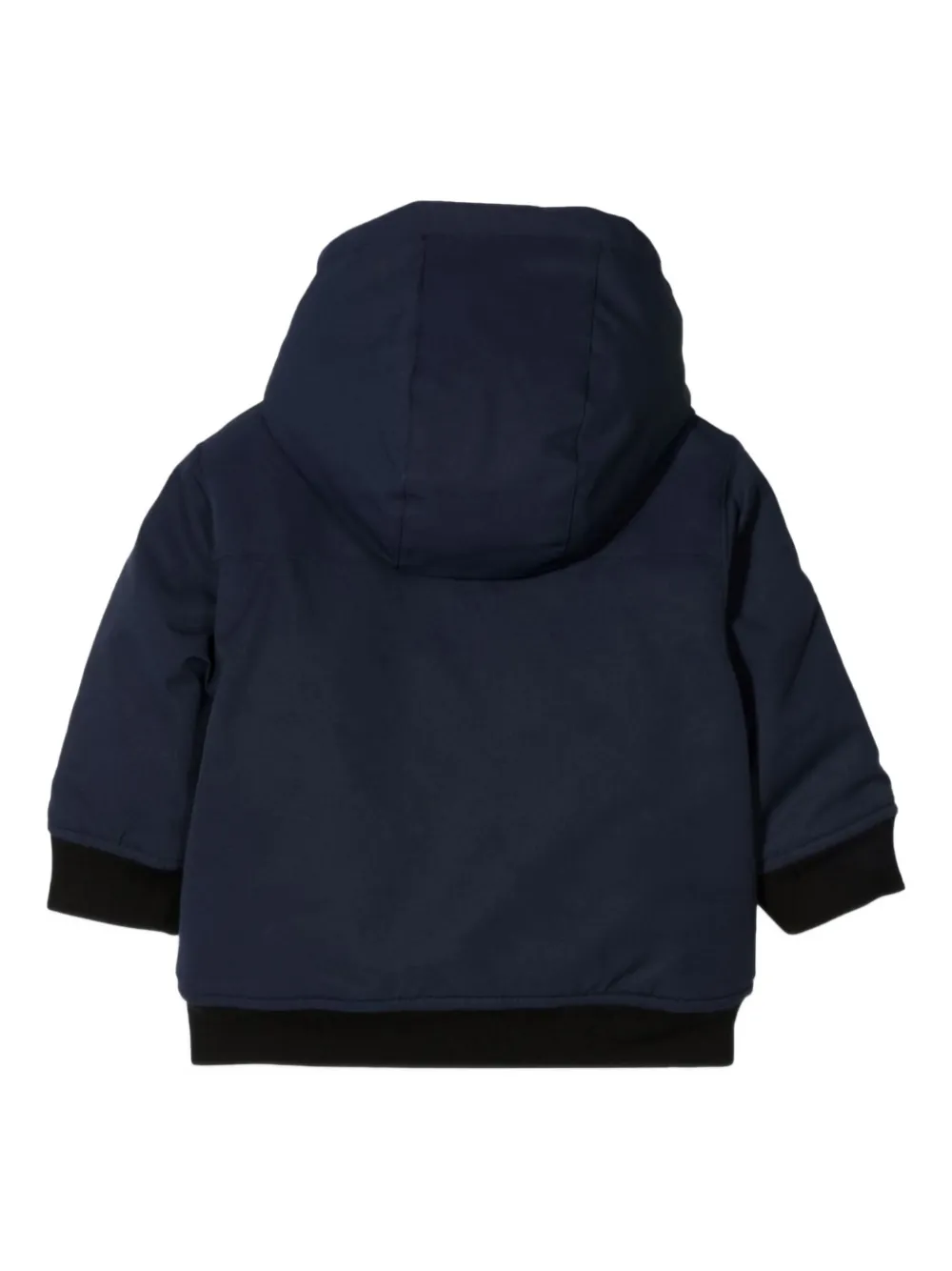BOSS Kidswear hooded patch-pocket jacket Blauw