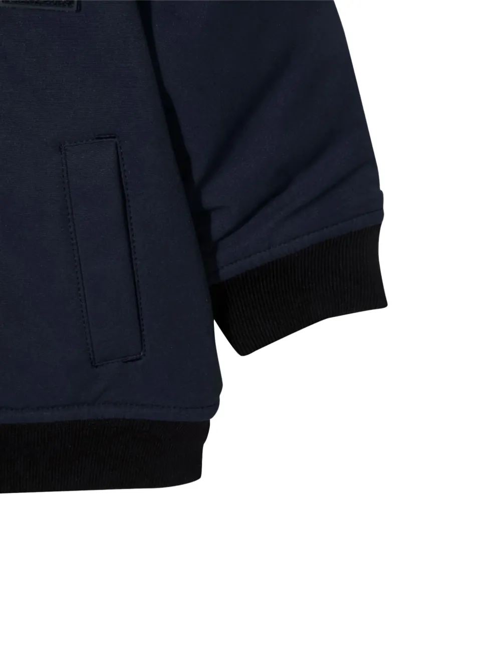 BOSS Kidswear hooded patch-pocket jacket Blauw