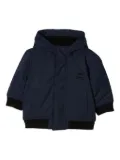 BOSS Kidswear hooded patch-pocket jacket - Blue