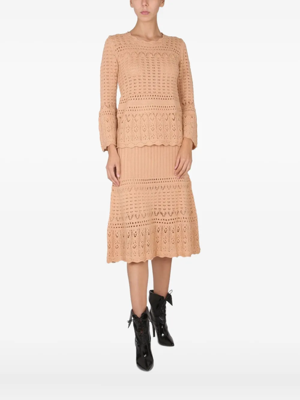 Boutique Moschino crochet-knit sweater - Toni neutri