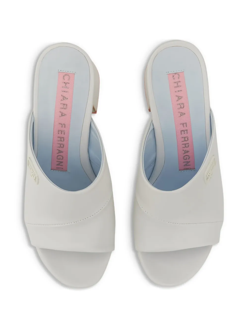 Chiara Ferragni 85mm platform eyelike-embellished pumps Wit