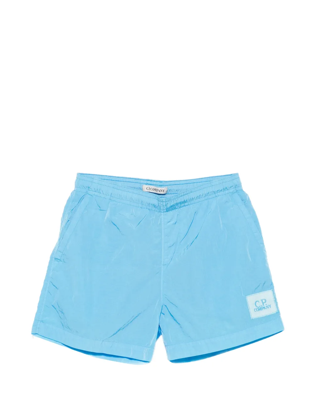 C.P. Company Kids logo-patch swim shorts - Blu