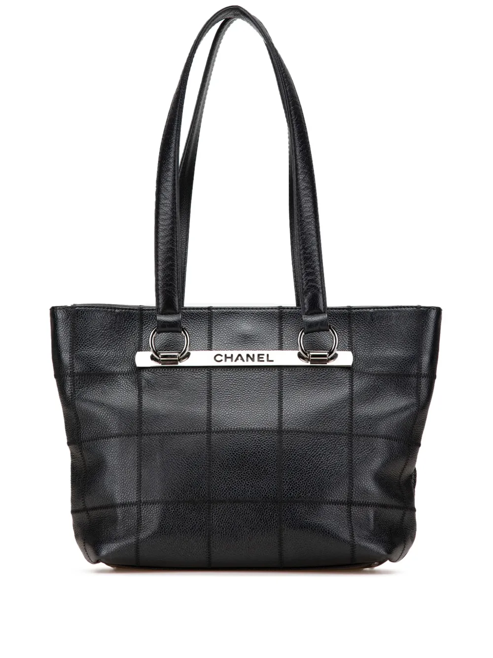 CHANEL Pre-Owned 2005-2006 キャビア チョコバー ハンドバッグ - BLACK CHANEL Pre-Owned 2005-2006 キャビア チョコバー ハンドバッグ - BLACK