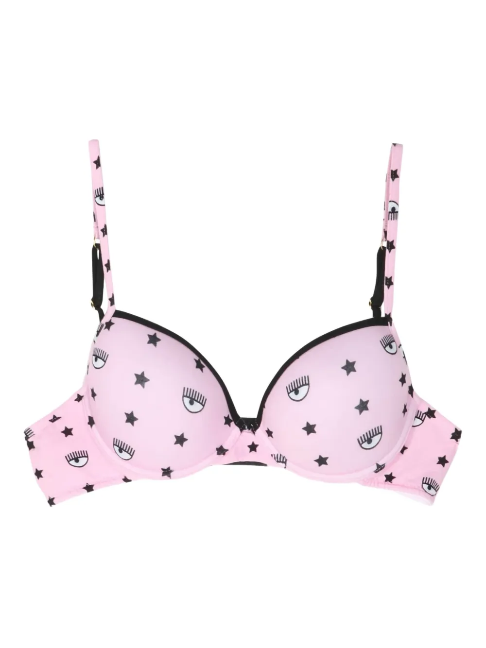 Chiara Ferragni logo-print bra Zwart