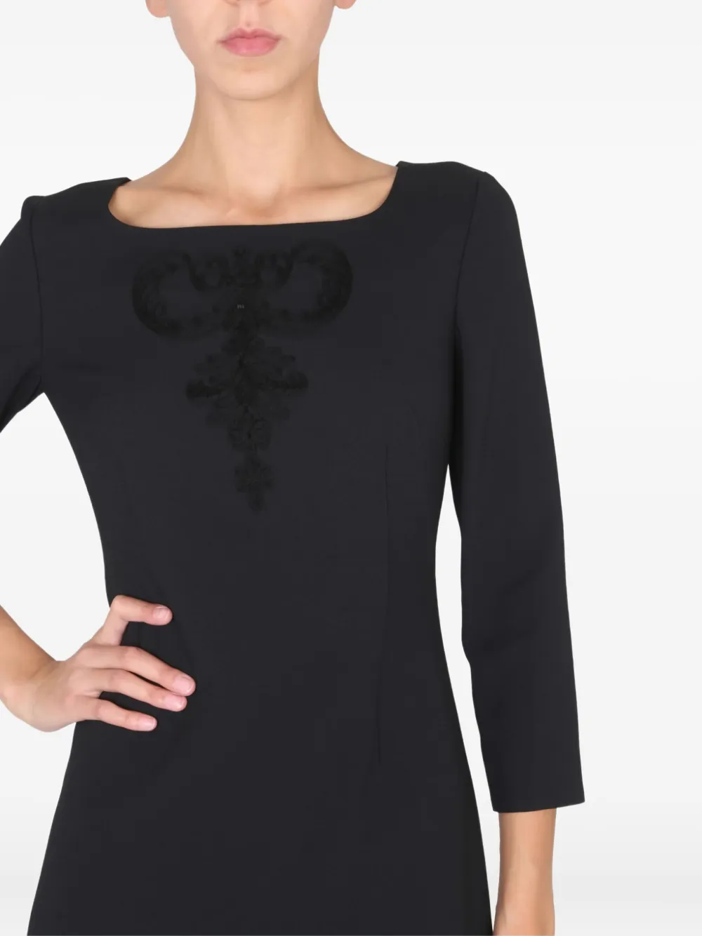 Boutique Moschino Cady appliqué mini dress - Zwart