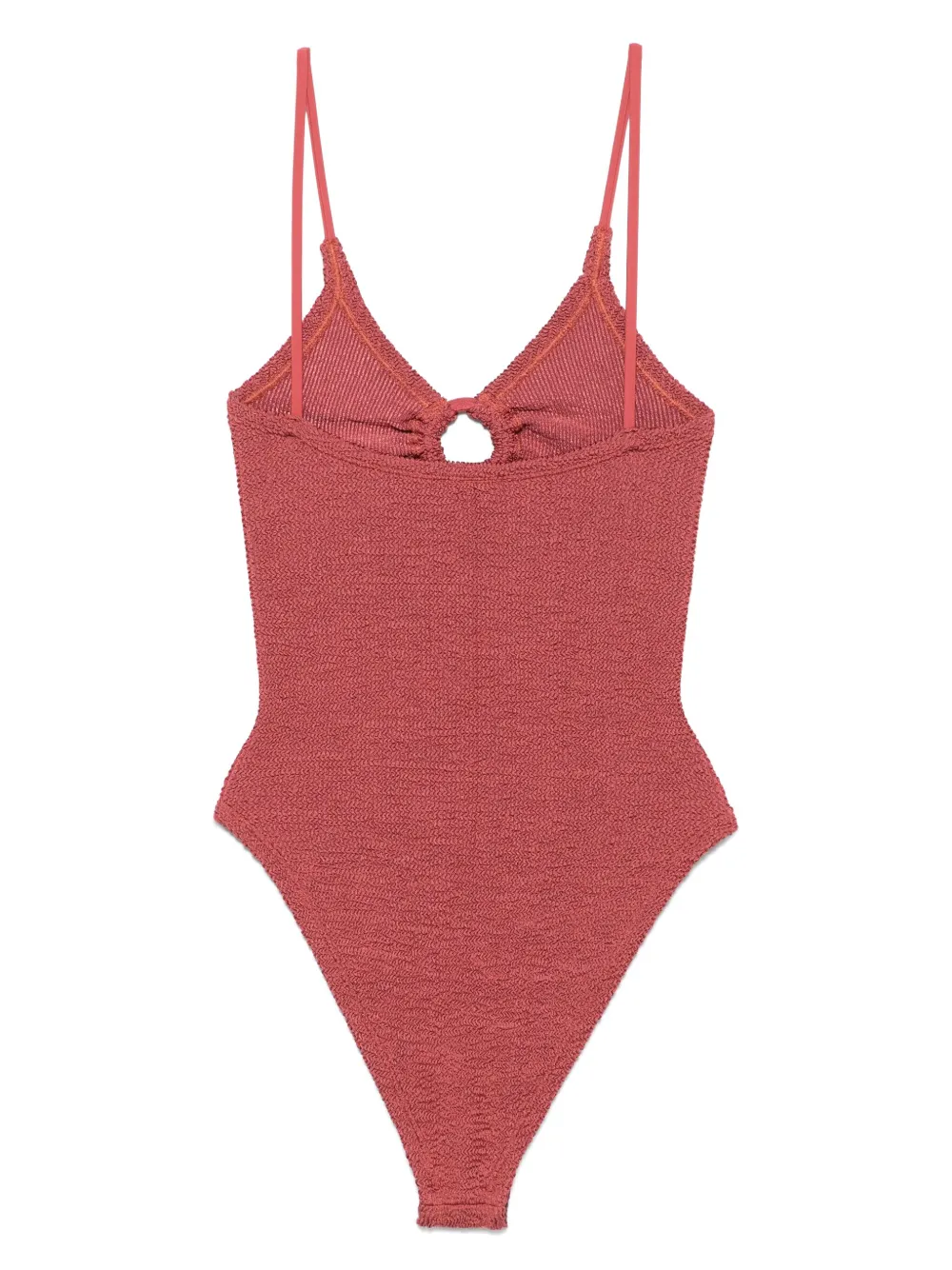 metallic-threading swimsuit