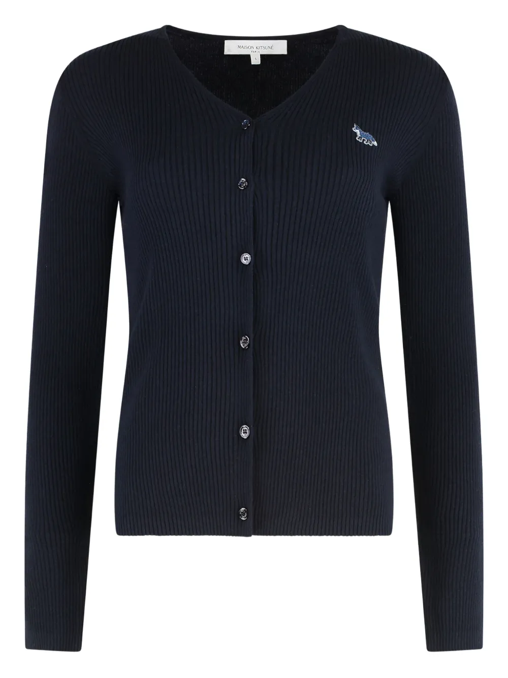 MAISON KITSUNÉ LOGO-PATCH CARDIGAN