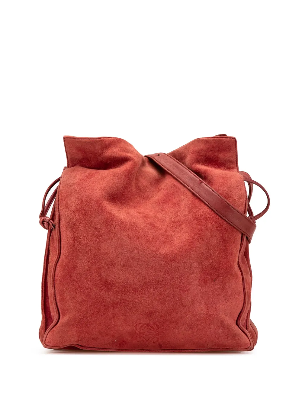 Pre-owned Loewe 2000-2024 Suede Drawstring Flamenco Crossbody Bag
