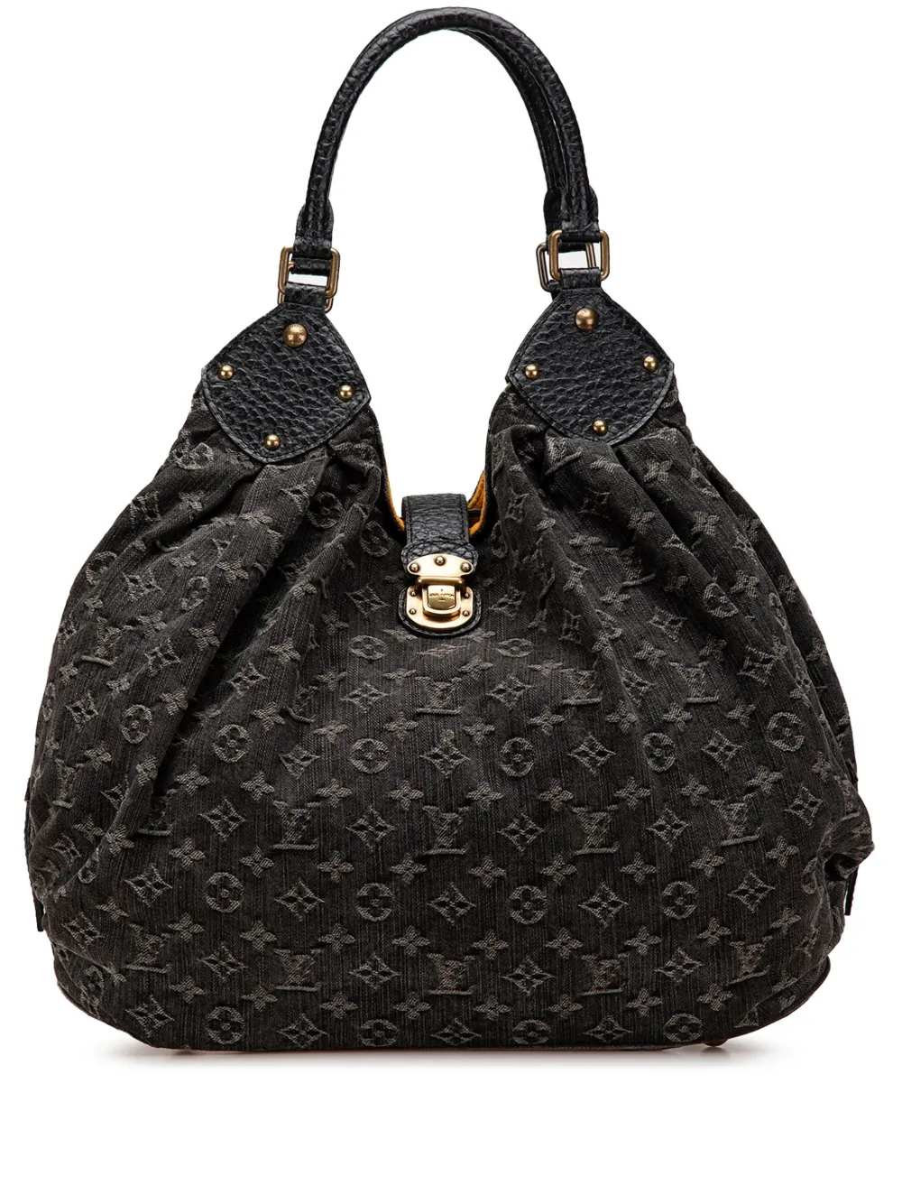 Louis Vuitton Pre-Owned 2007 Monogram Denim Mahina XL hobo bag - ブラック Louis Vuitton Pre-Owned 2007 Monogram Denim Mahina XL hobo bag - ブラック