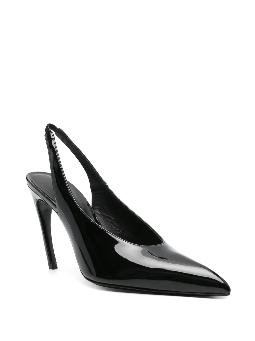 The Attico 110mm leather heeled pumps Black