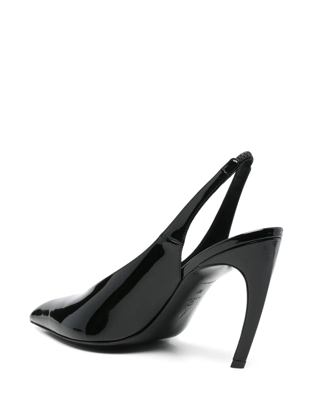 The Attico 110mm leather heeled pumps Black