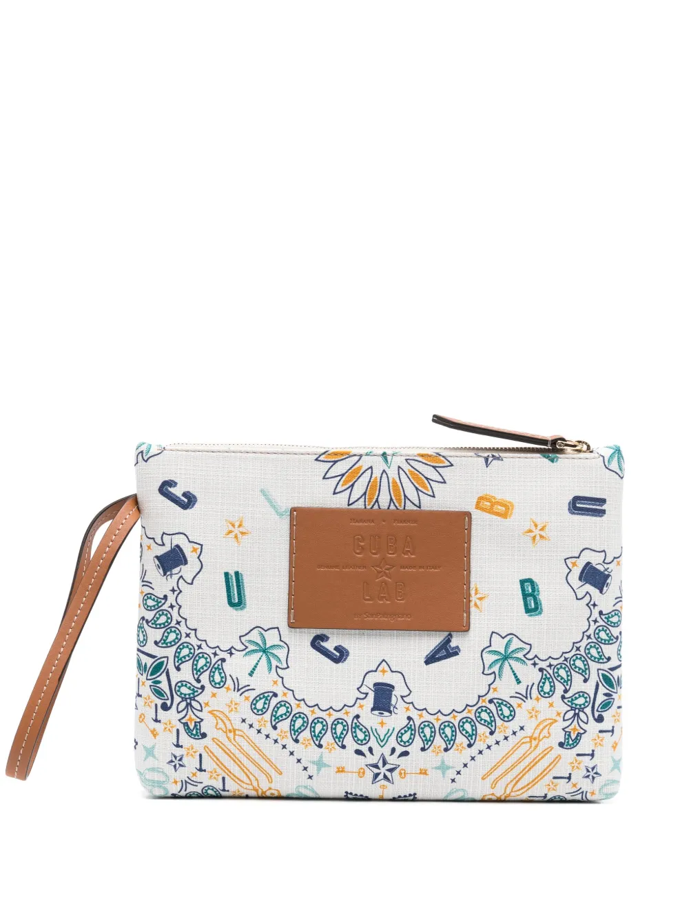 CUBA LAB logo-patch pouch | White | Image 1