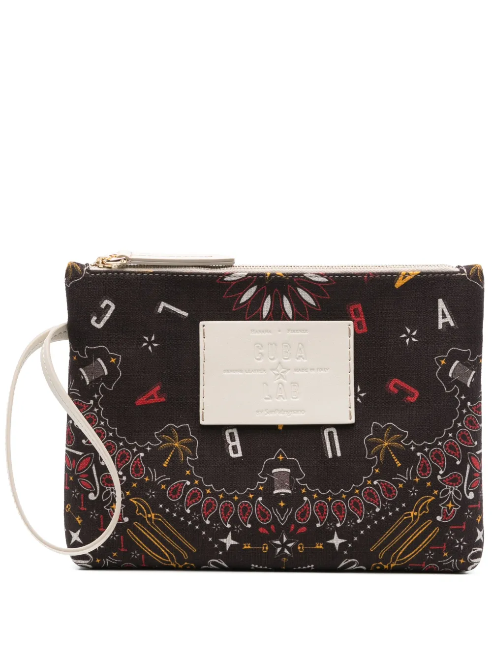 CUBA LAB logo-patch pouch | Brown | Image 1