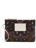 CUBA LAB logo-patch pouch - Brown