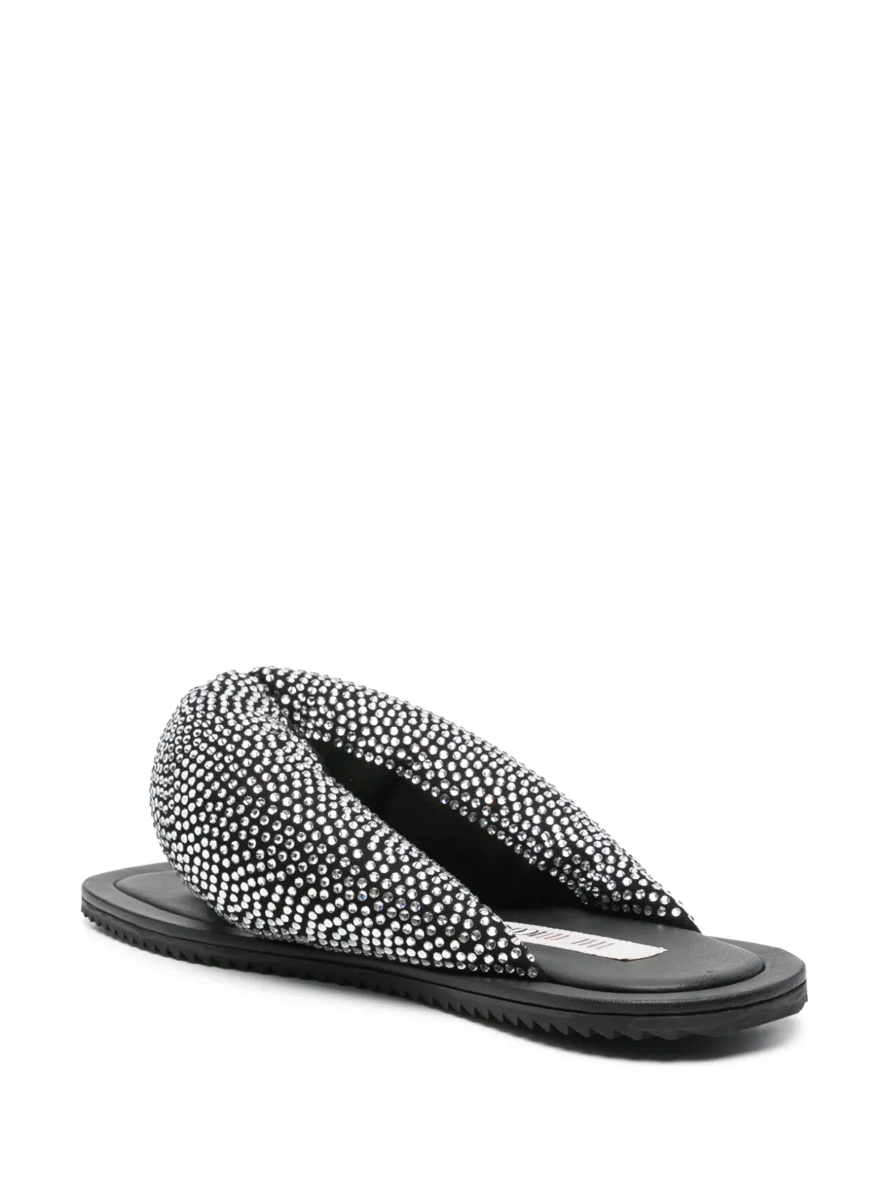 The Attico crystal-embellished slides Black
