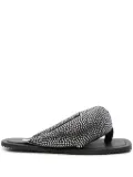 The Attico crystal-embellished slides - Black