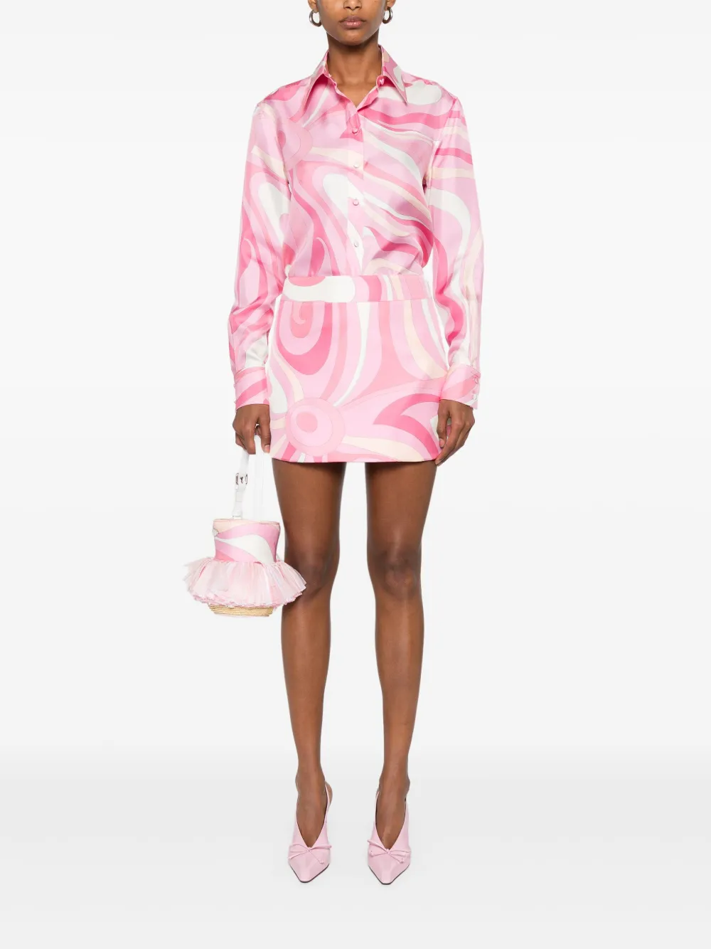 PUCCI Rok met Iride-print - Roze