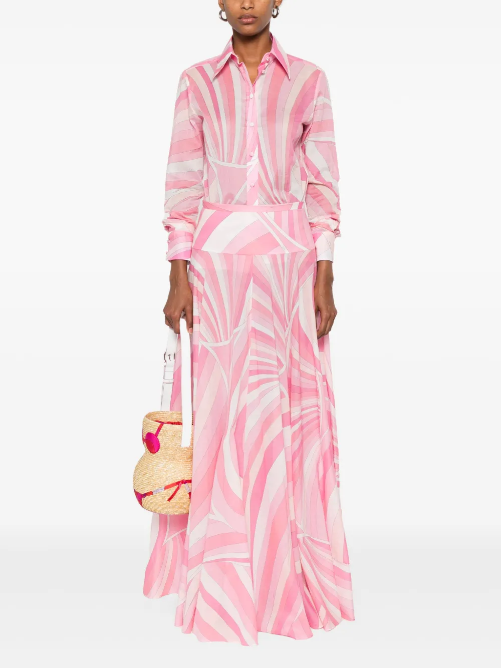 PUCCI Rok met Iride-print - Roze