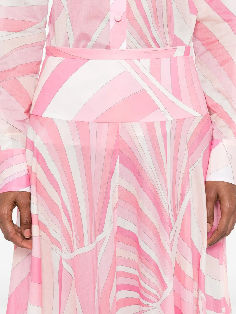 PUCCI Rok met Iride-print Roze