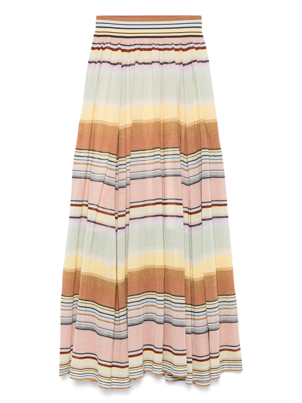 ZIMMERMANN Coco striped skirt | Brown | Image 1