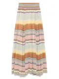 ZIMMERMANN Coco striped skirt - Brown