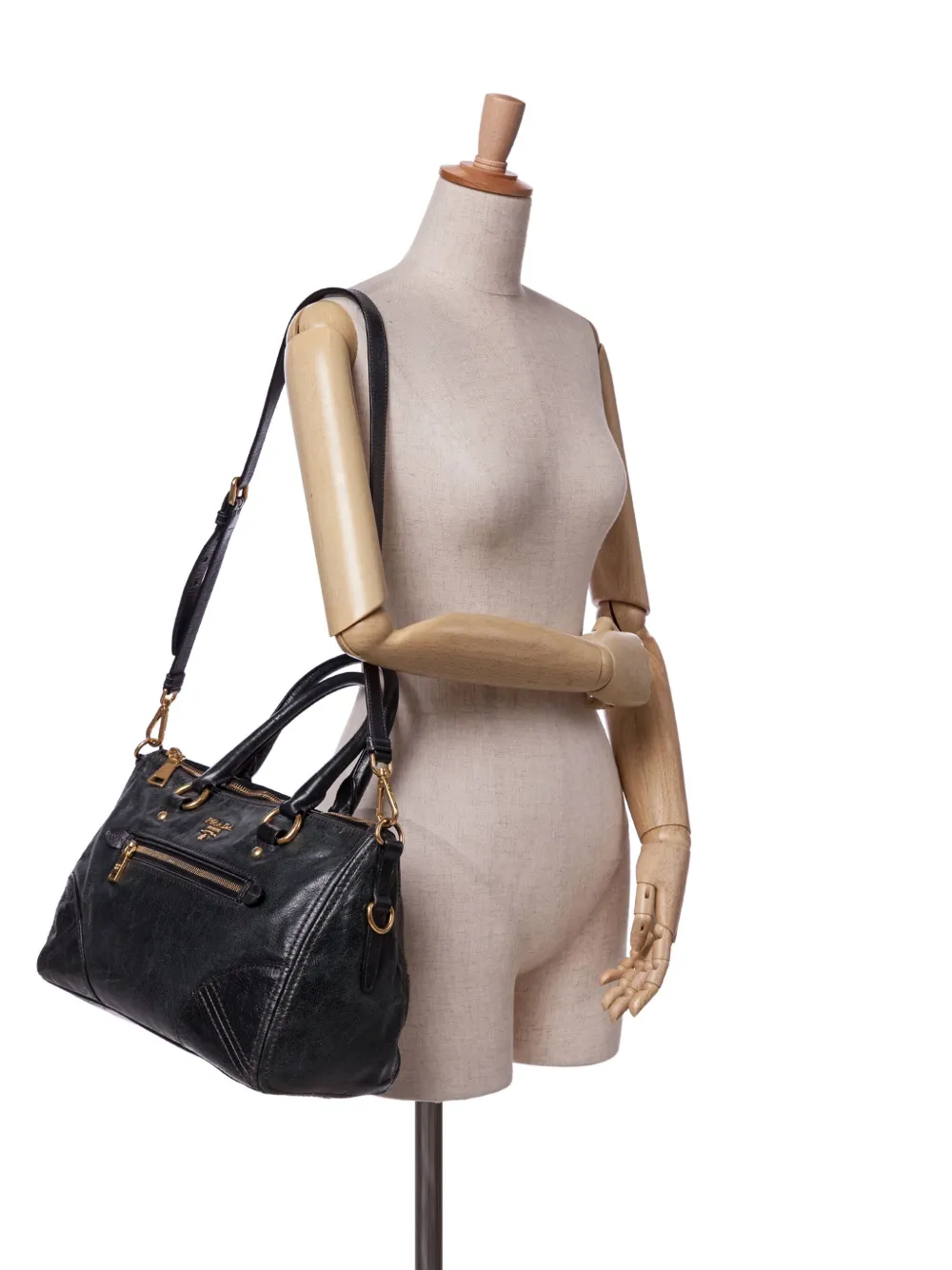 Prada Pre-Owned 2000-2024 Vitello Shine Zip Top satchel | Pre-Owned | Image 2