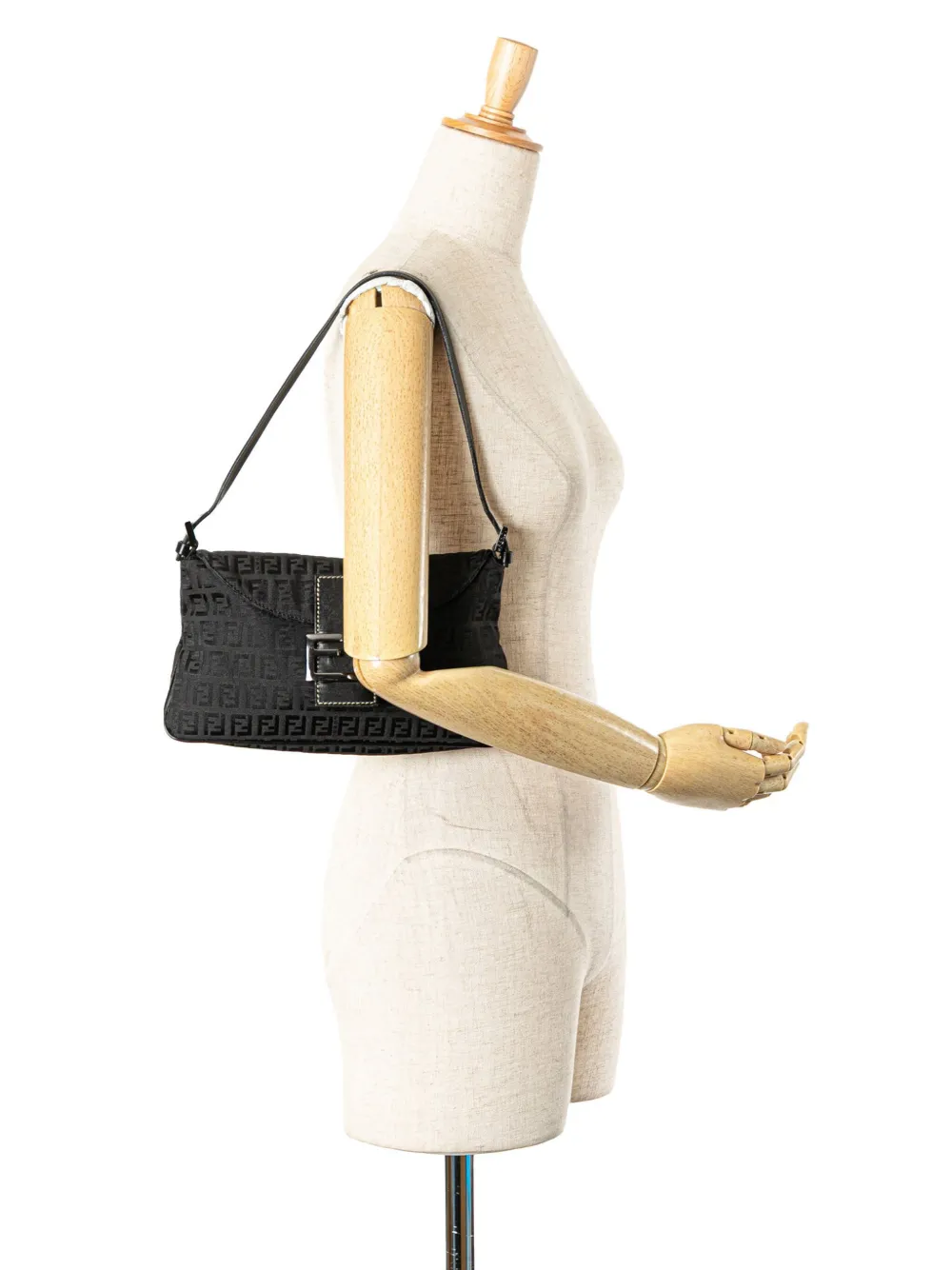 Fendi Pre-Owned 2000-2010 Zucchino Canvas Double Flap shoulder bag | Pre-Owned | Image 2
