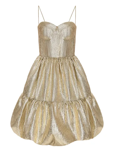 ANOUKI vestido a capas con efecto metalizado