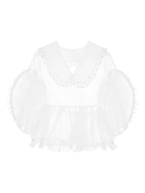 ANOUKI ruffled peplum blouse