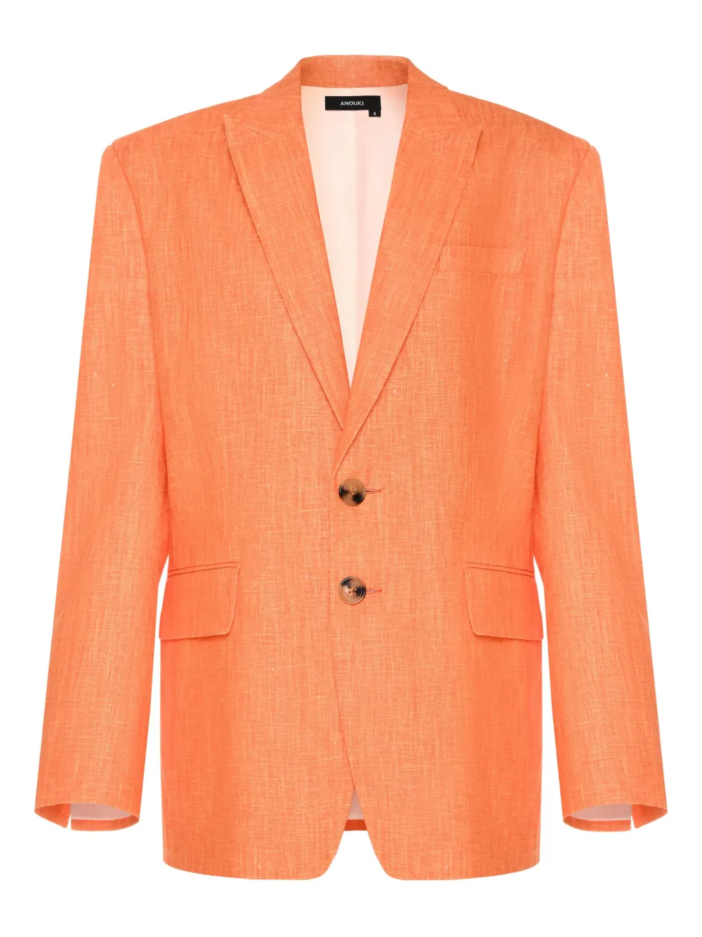 ANOUKI textured linen blazer | Orange | Image 1