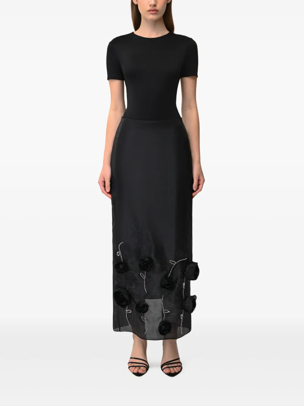 ANOUKI falda midi con aplique floral | Faldas de cintura alta | Image 2
